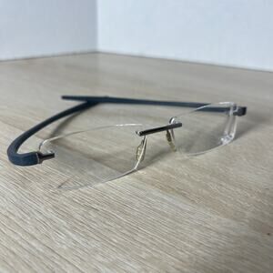 Tag Heuer Reflex TH3743 005 Eyeglasses Rimless Blue Silver 54-17-140 TML 27492
